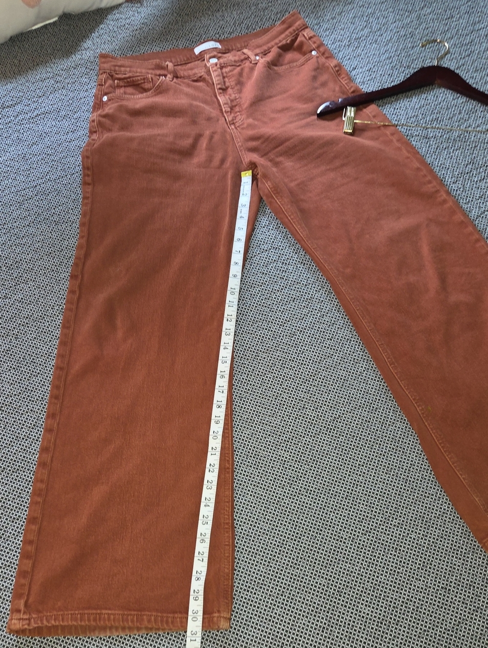 LOFT Wide-Leg Jeans in Rust